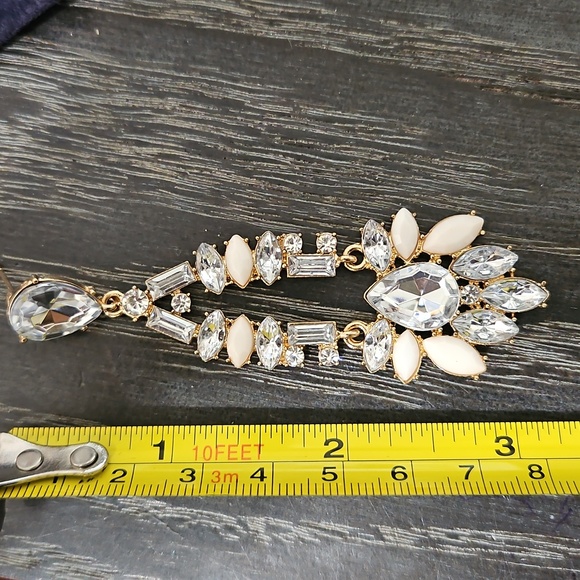 J. Crew Gold and Cream Chandelier Earrings - Picture 3 of 3